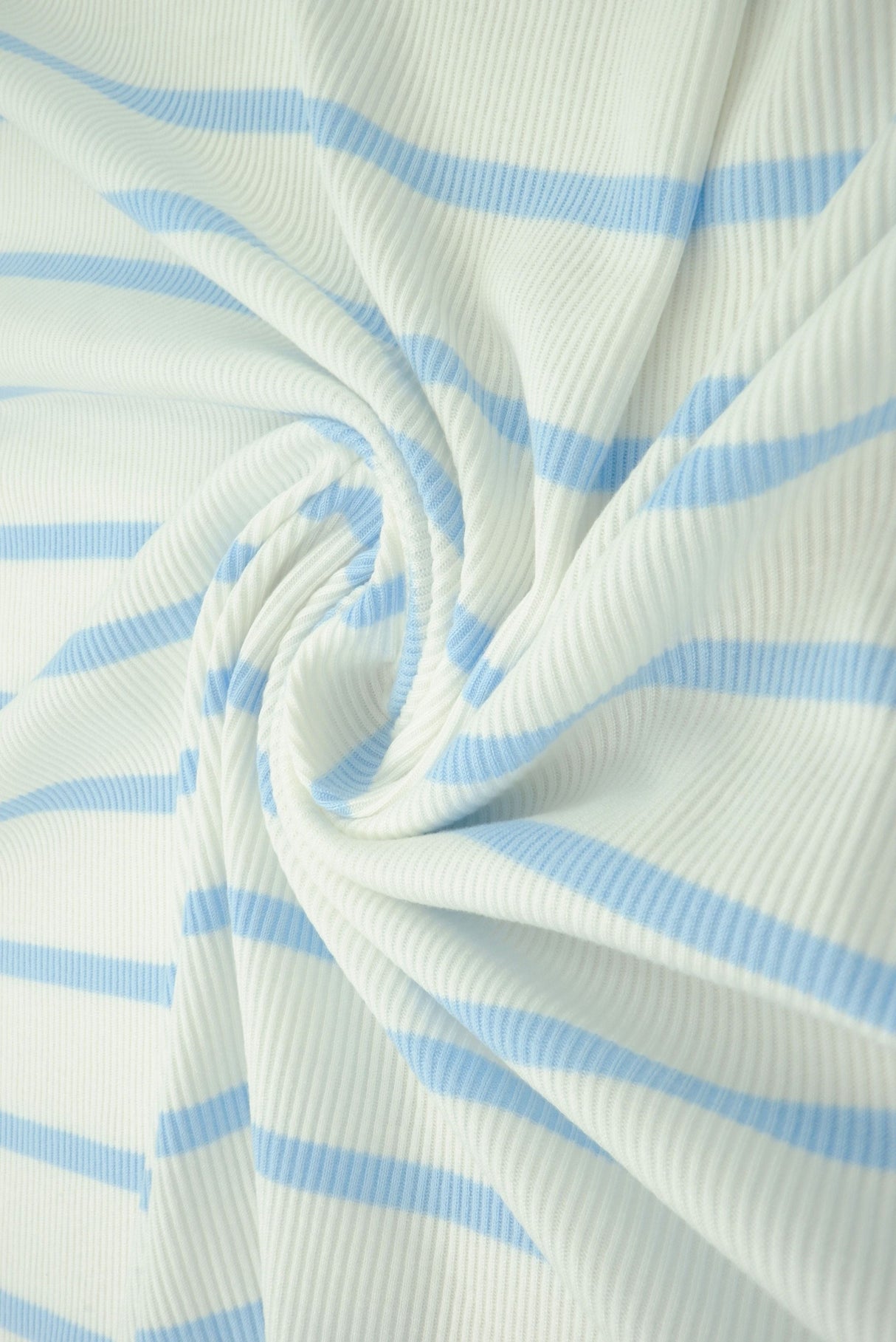 Stripe Knit Fabric Black Ivory