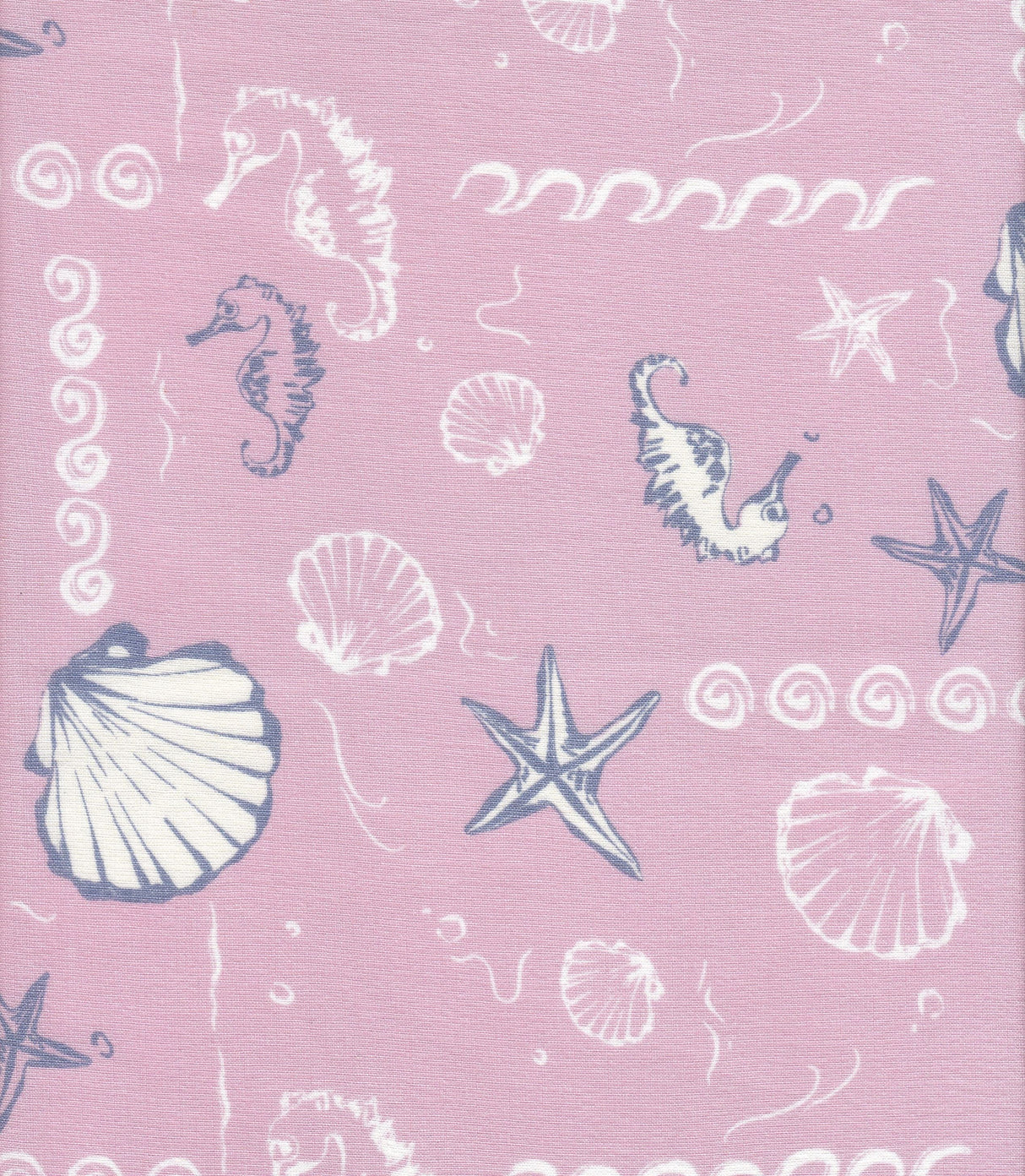 Printed Linen Look Woven Fabric Under the Sea