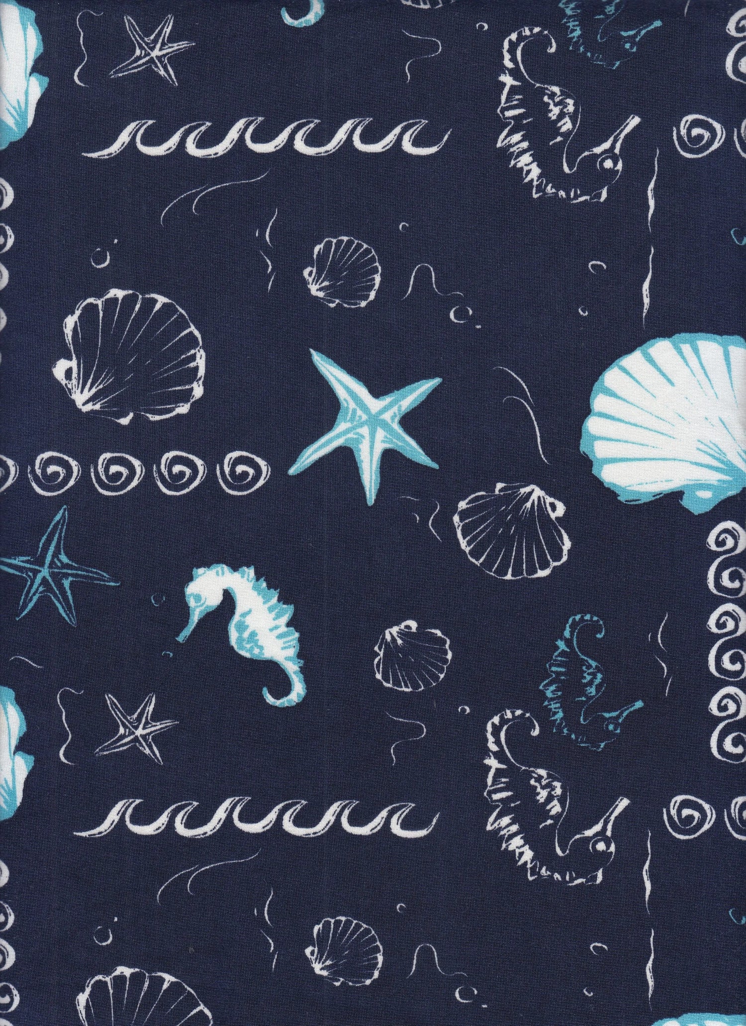 1 Yard Under The Sea DTY Print Fabric 180 GSM Polyester Spandex Blend 58/60" Width