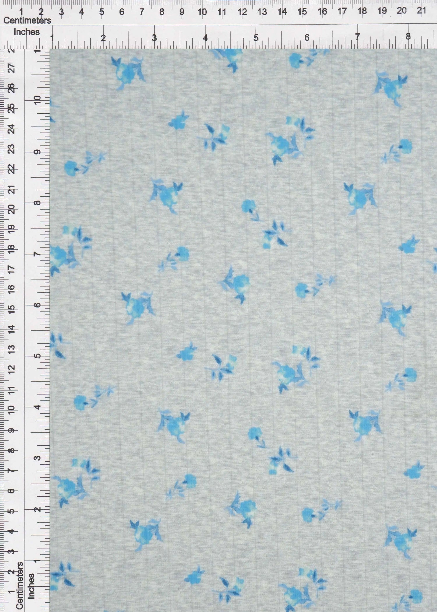 1 Yard Cotton Style Pointelle Ditsy Digital Floral Knit Fabric 220 GSM Poly Spandex 58/60" Width