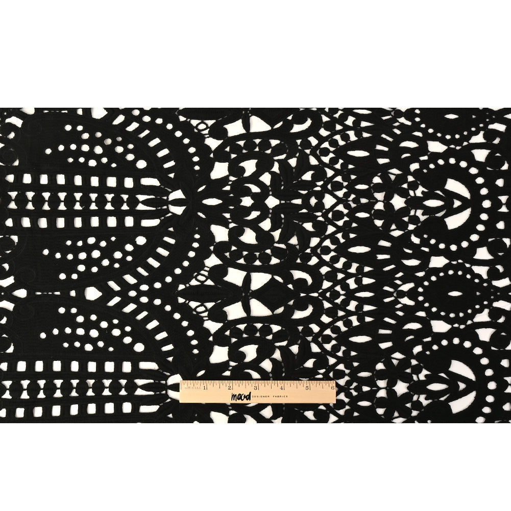 Black Novelty Guipure Lace