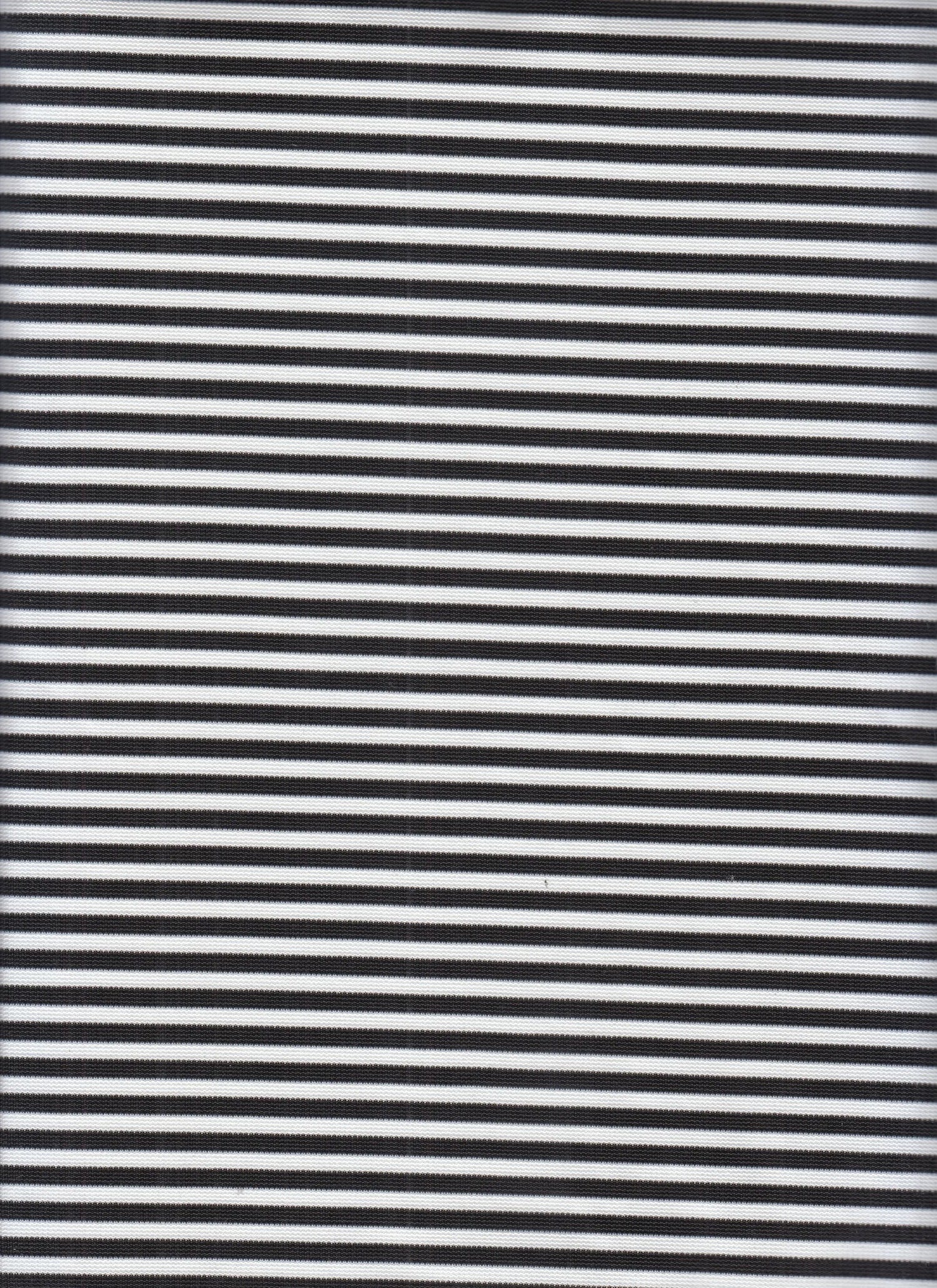 1 Yard Yarn Dye Small Stripe Ponte Fabric 285 GSM Polyester Spandex Blend 58/60" Width