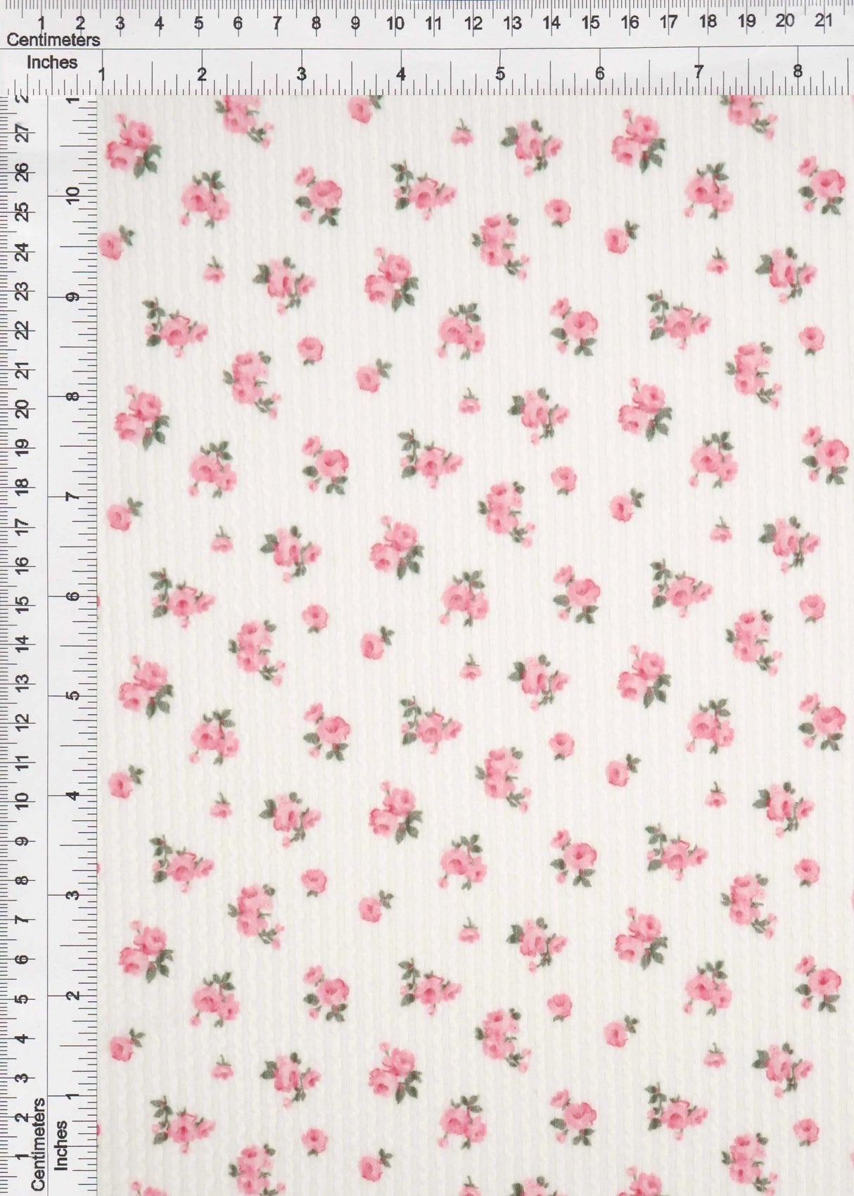 1 Yard Cozy Ditsy Floral Double Knit Fabric Stretch Poly Rayon Spandex 56/57 Inches Wide