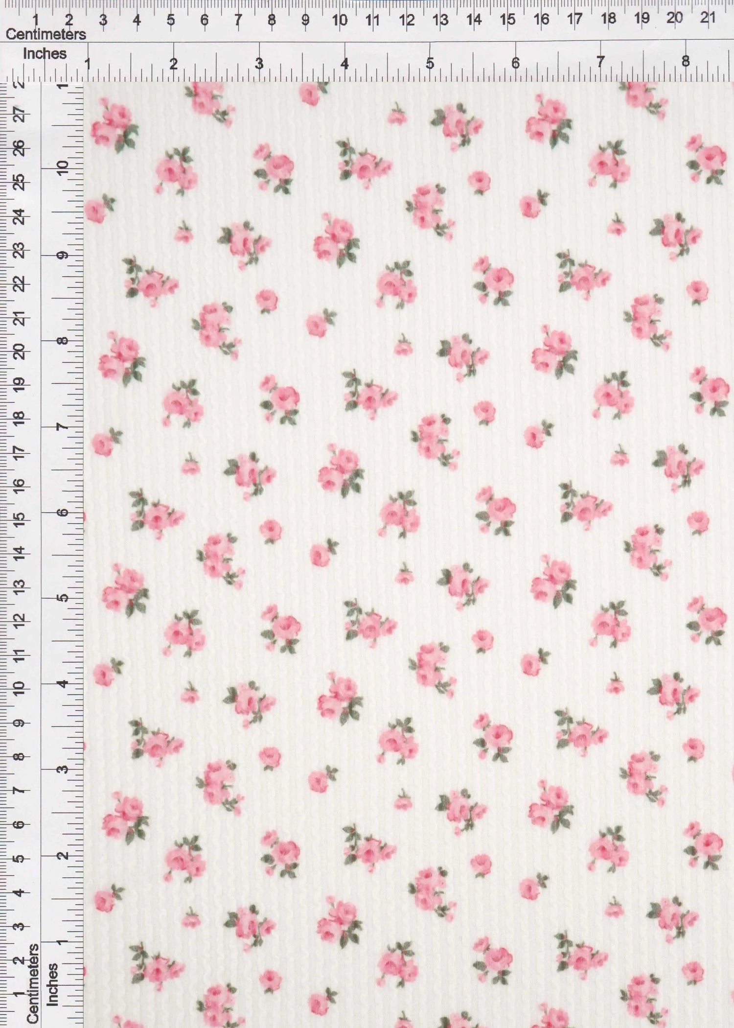 1 Yard Cozy Ditsy Floral Double Knit Fabric Stretch Poly Rayon Spandex 56/57 Inches Wide