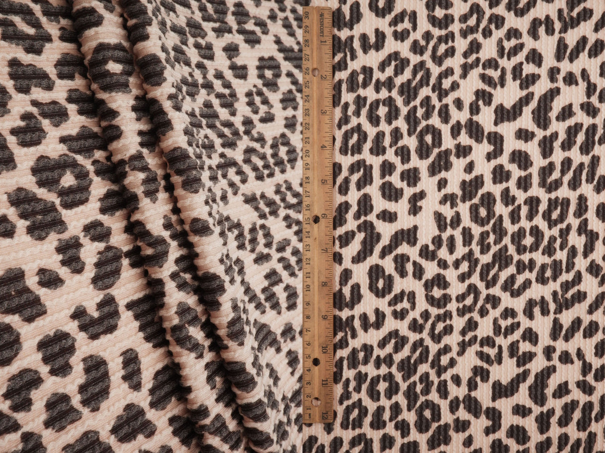 Animal Print Jacquard Double Knit Fabric