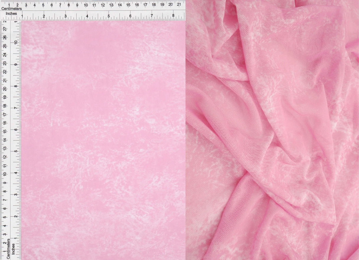 1 Yard Digital Wash Look Mesh Knit Fabric, 56/58'' Wide Polyester Spandex Blend