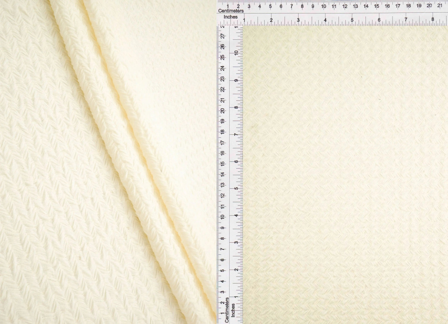 1 Yard Herringbone Texture Jacquard Solid Fabric 220 GSM Polyester Spandex Blend 58/60" Width