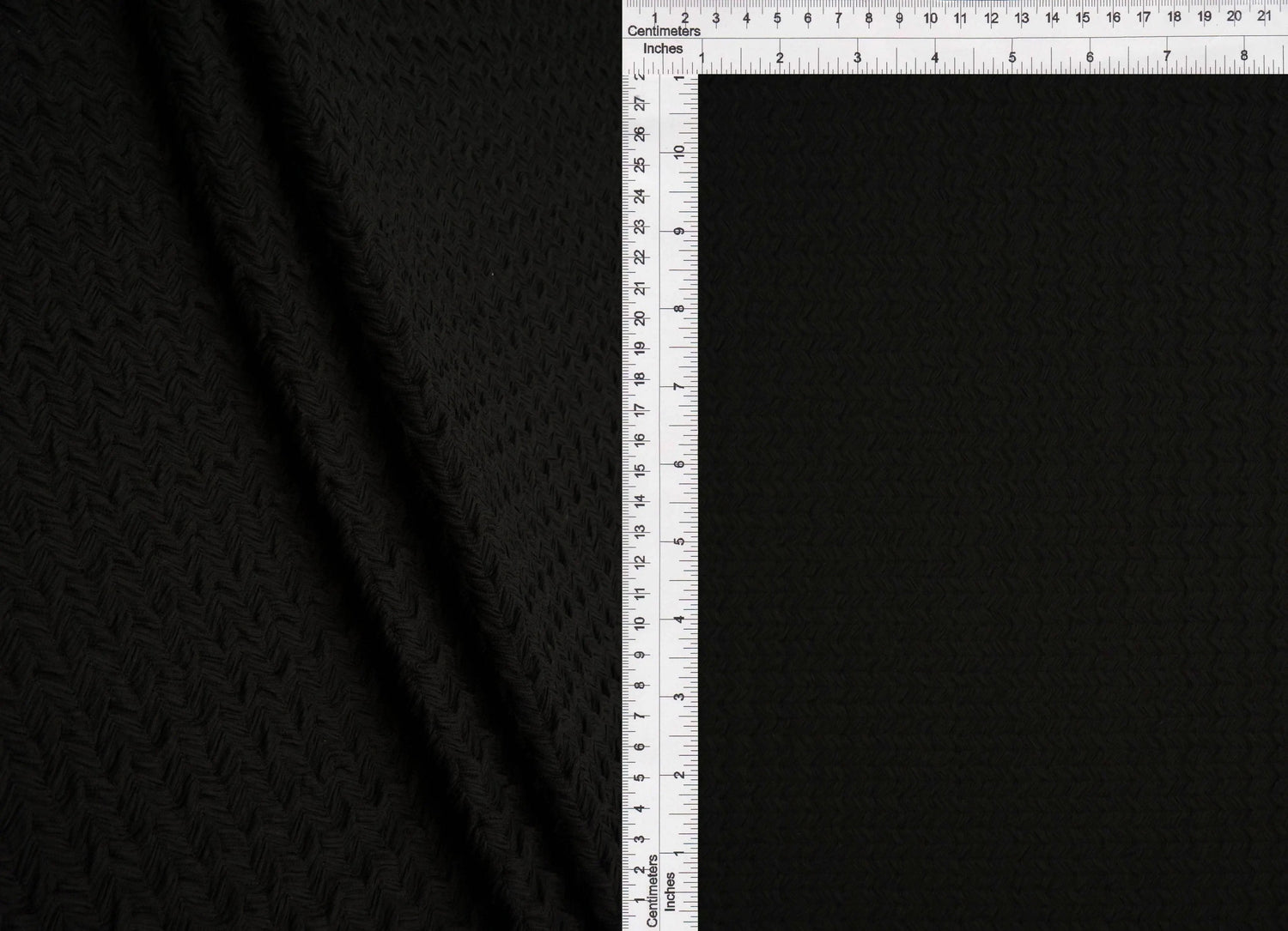 1 Yard Herringbone Texture Jacquard Solid Fabric 220 GSM Polyester Spandex Blend 58/60" Width