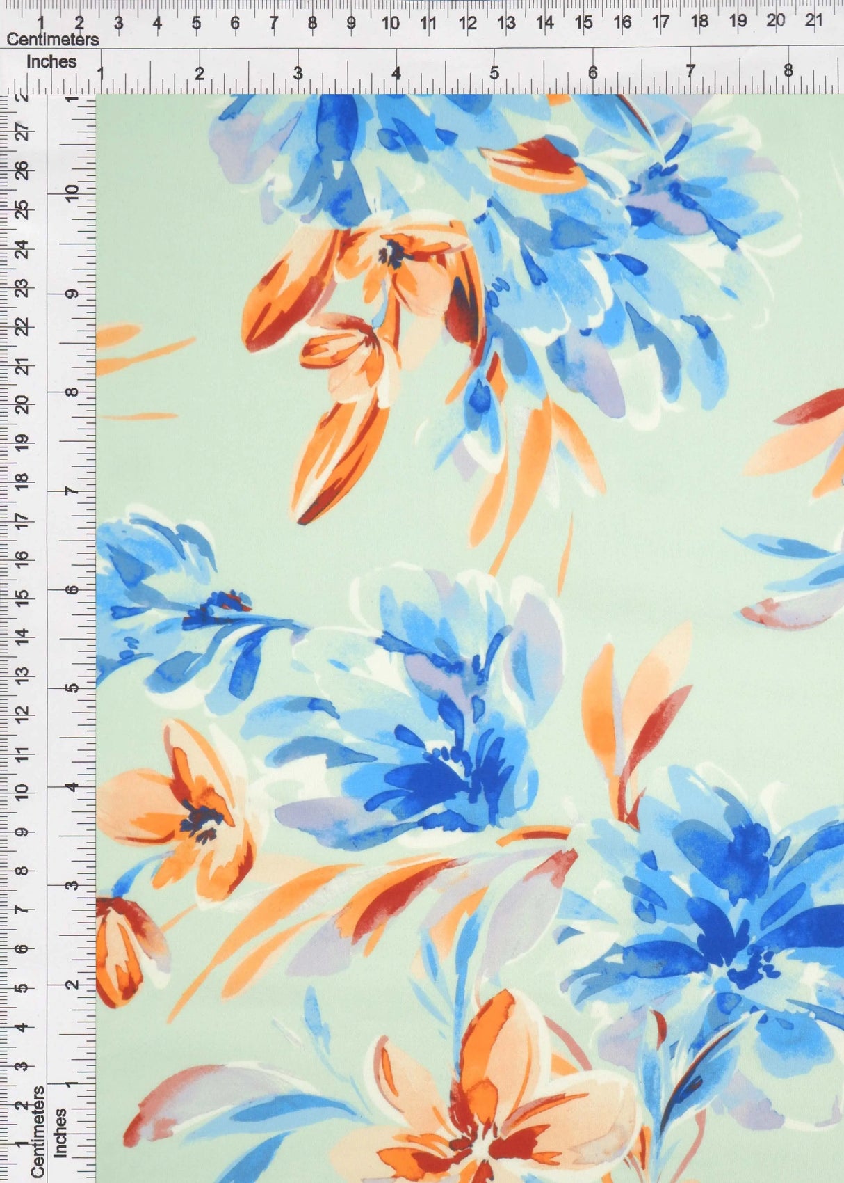 1 Yard DTY Floral Digital Print Fabric 180 GSM Polyester Spandex Blend 58/60" Width