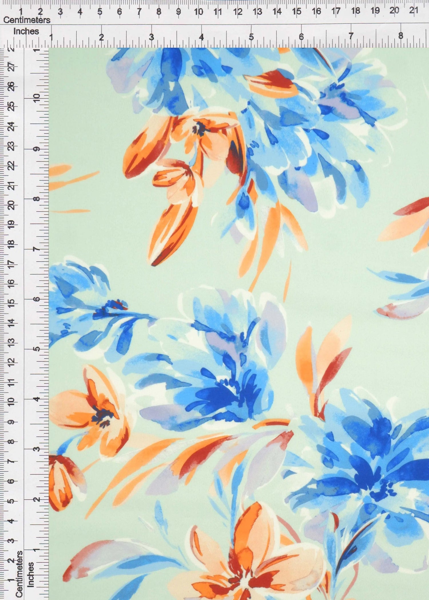 1 Yard DTY Floral Digital Print Fabric 180 GSM Polyester Spandex Blend 58/60" Width