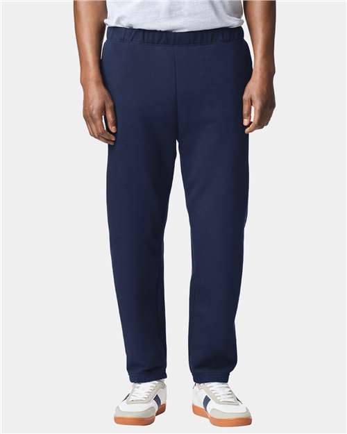 Unisex Midweight Cotton Blend Pocket Sweatpants with Elastic Cuffs