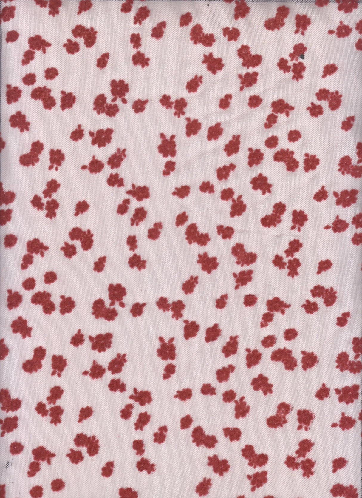 1 Yard Floral Flocking Mesh Fabric, 56/57'' Wide Polyester Spandex Blend
