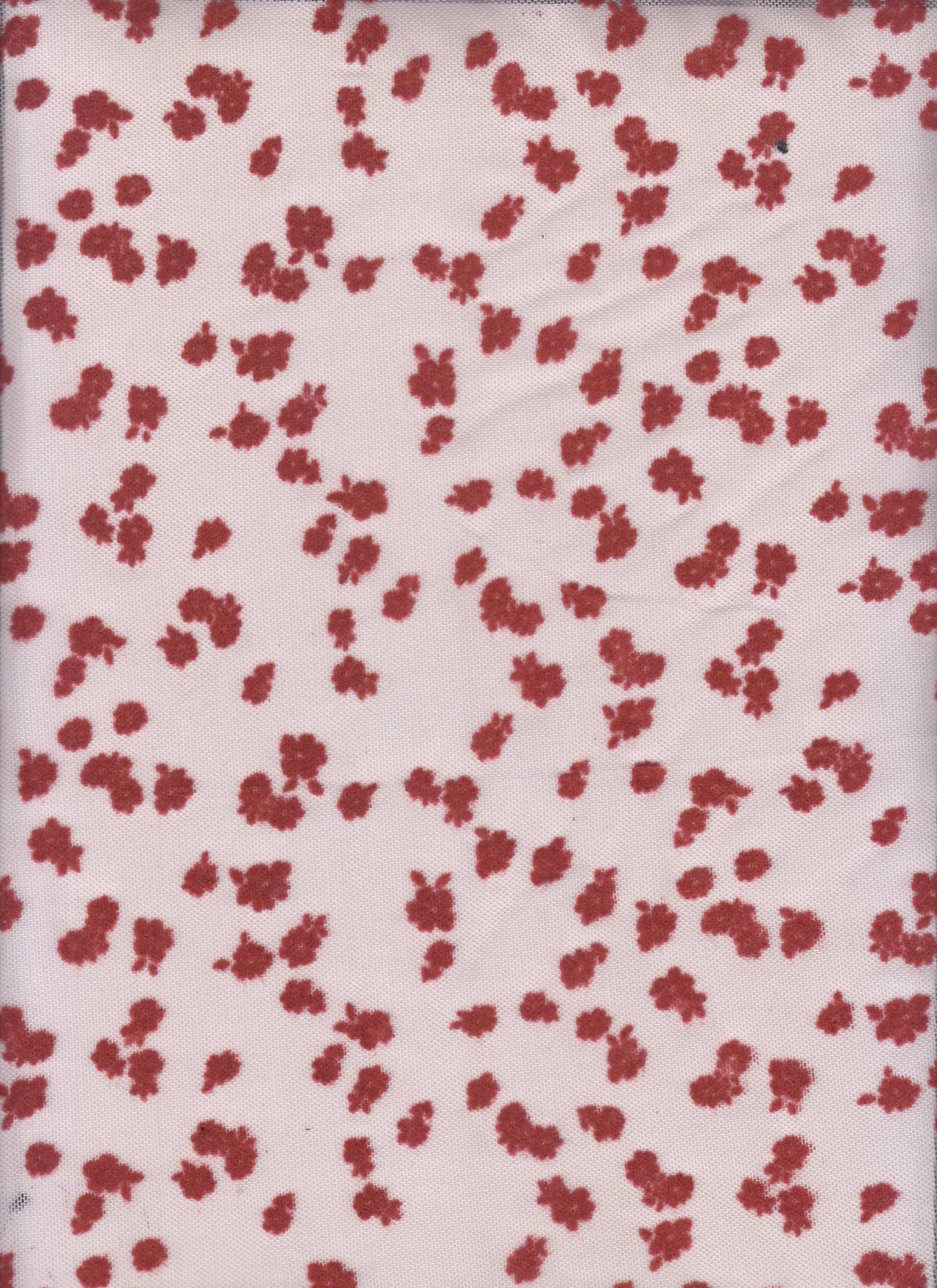 1 Yard Floral Flocking Mesh Fabric, 56/57'' Wide Polyester Spandex Blend