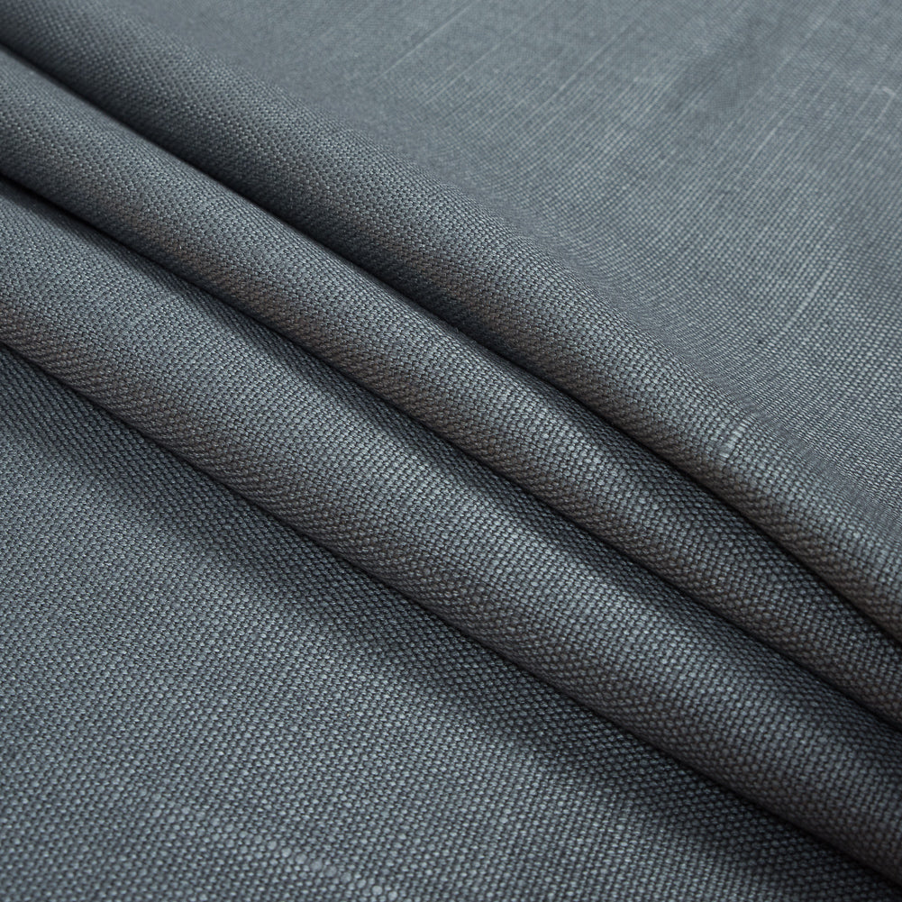 Slate Slubby Linen Woven