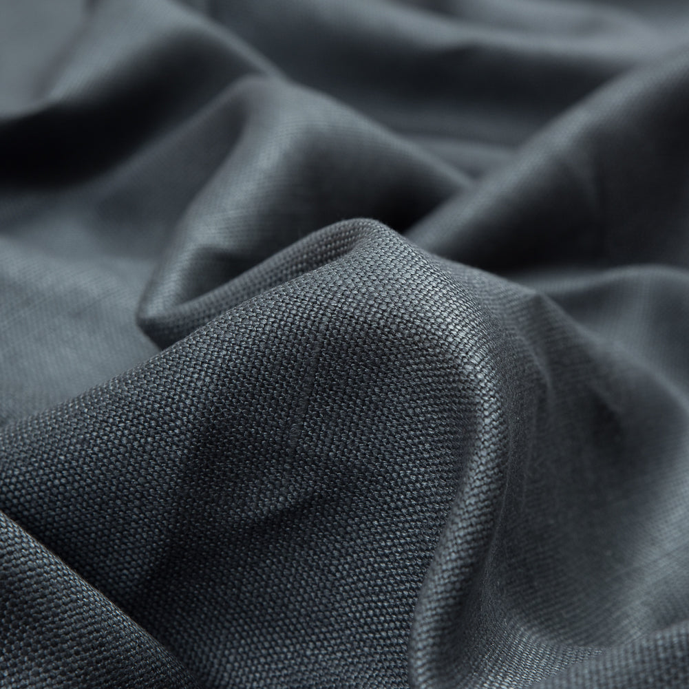 Slate Slubby Linen Woven