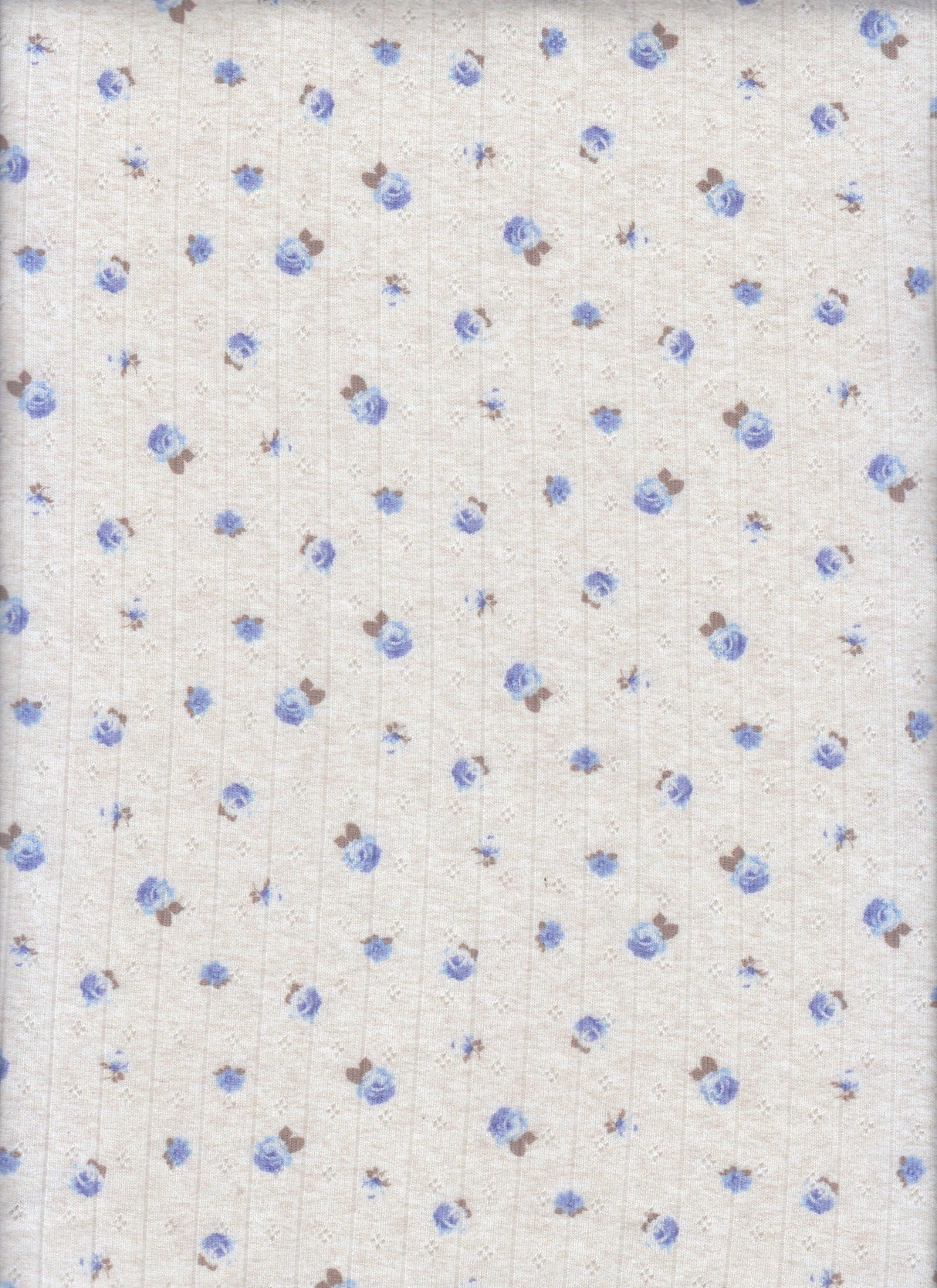 Pointelle Knit Ditsy Floral Print Fabric