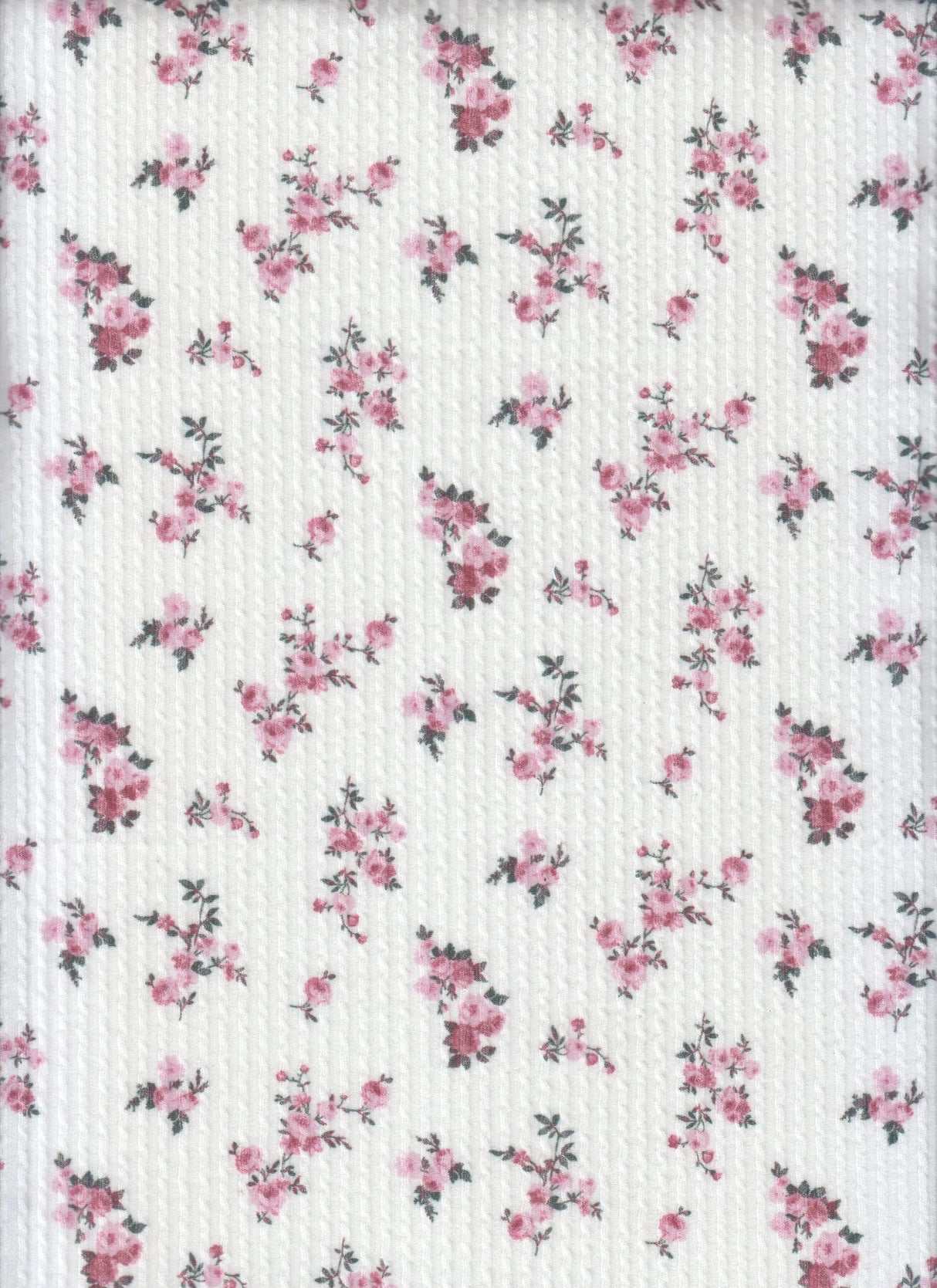 1 Yard Ivory Cozy Ditsy Vintage Floral Double Knit Fabric Digital Print Poly Rayon Spandex 54/56 Inches Wide