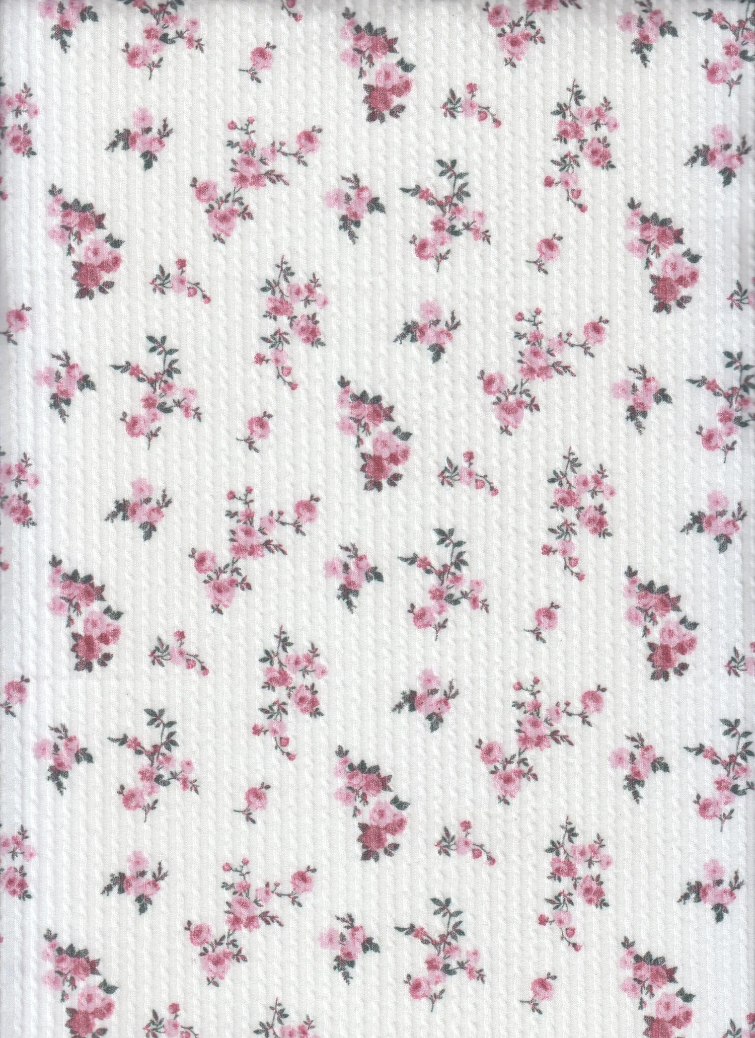 1 Yard Double Knit Cozy Ditsy Vintage Floral Digital Print Fabric 230 GSM Polyester Rayon 54/56" Width