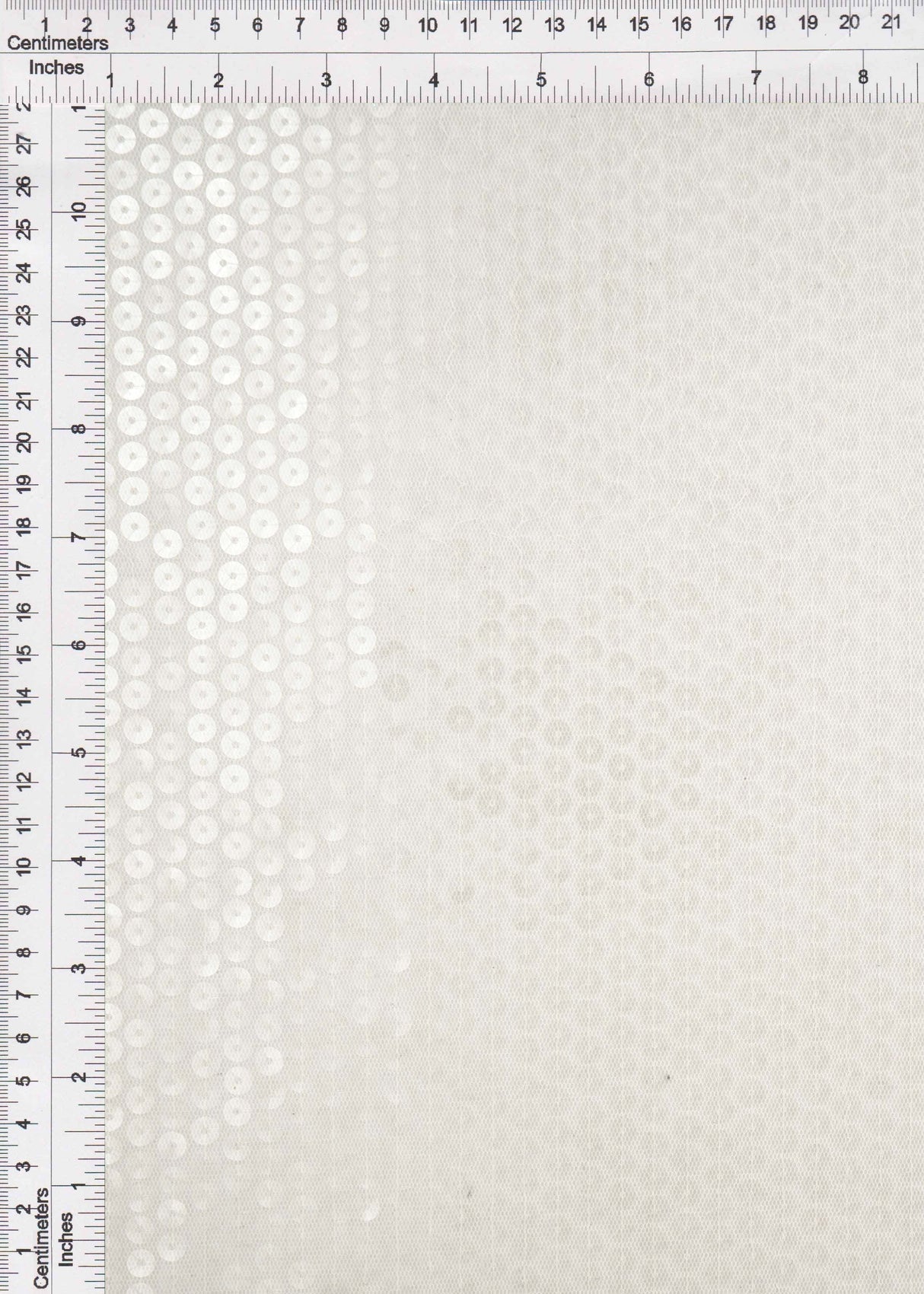 Embroidered Sequin Mesh Stretch Fabric White