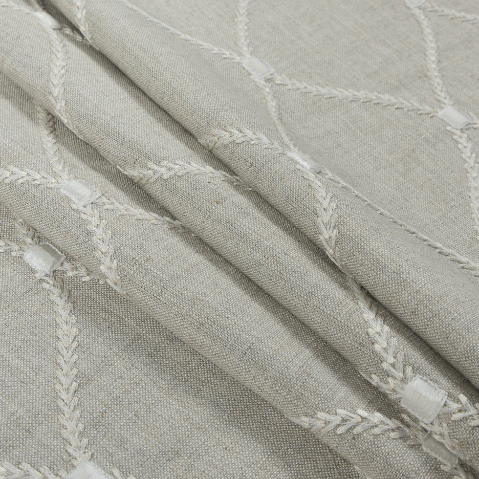 Flint Classical Rayon Embroidered Linen
