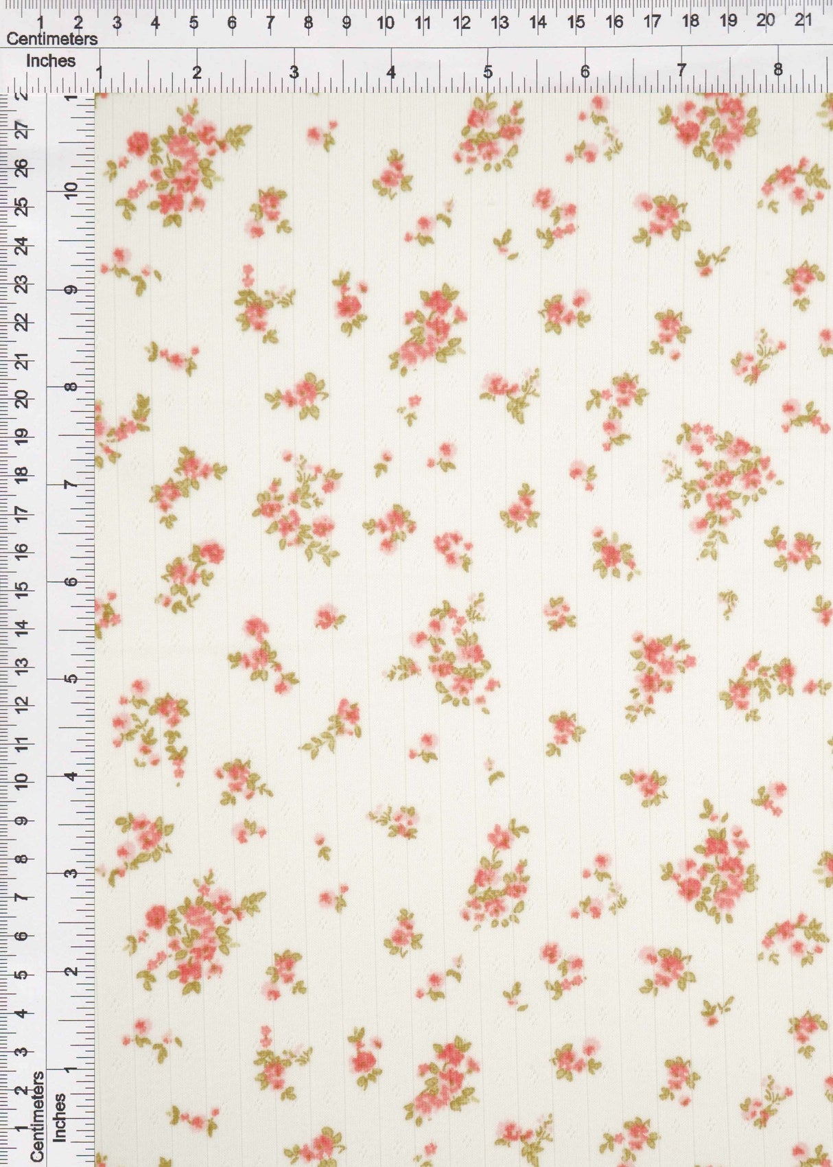 Pointelle Ditsy Print Knit Fabric