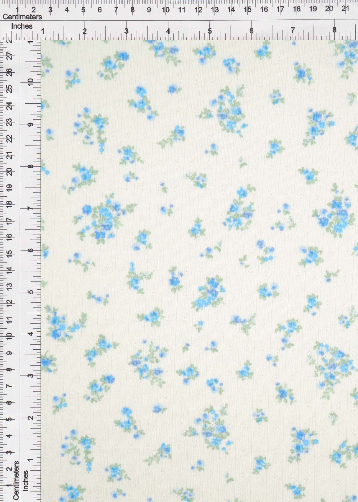 Pointelle Ditsy Print Knit Fabric