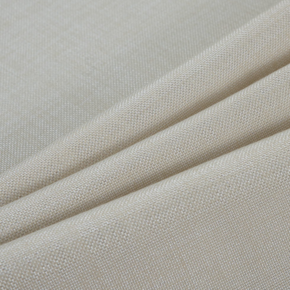 Pearl Polyester-Cotton Basketwoven Tweed
