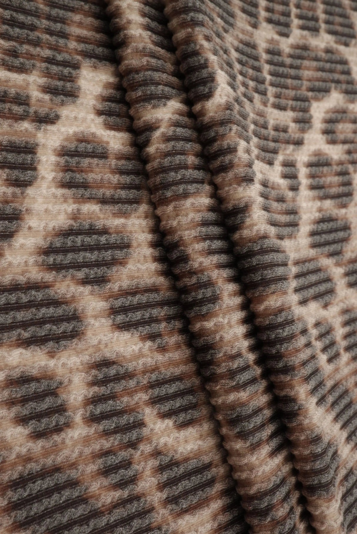 Cozy Leopard Animal Double Knit Fabric 56/57" Wide Soft Stretchy Polyester Rayon Spandex