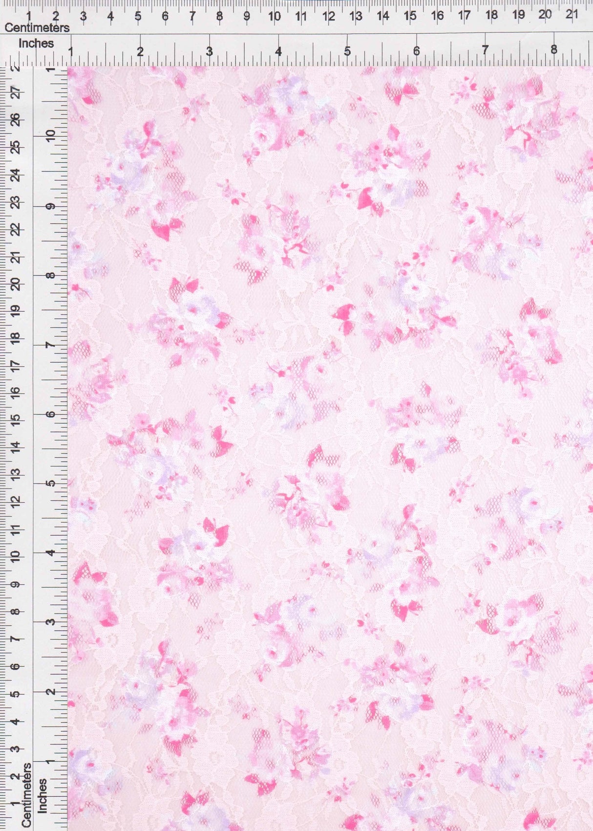 Printed Lace Ditsy Orange Pink