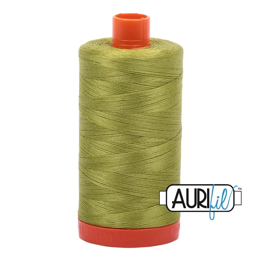 Cotton Thread Light Leaf Green Aurifil 50wt Large Spool