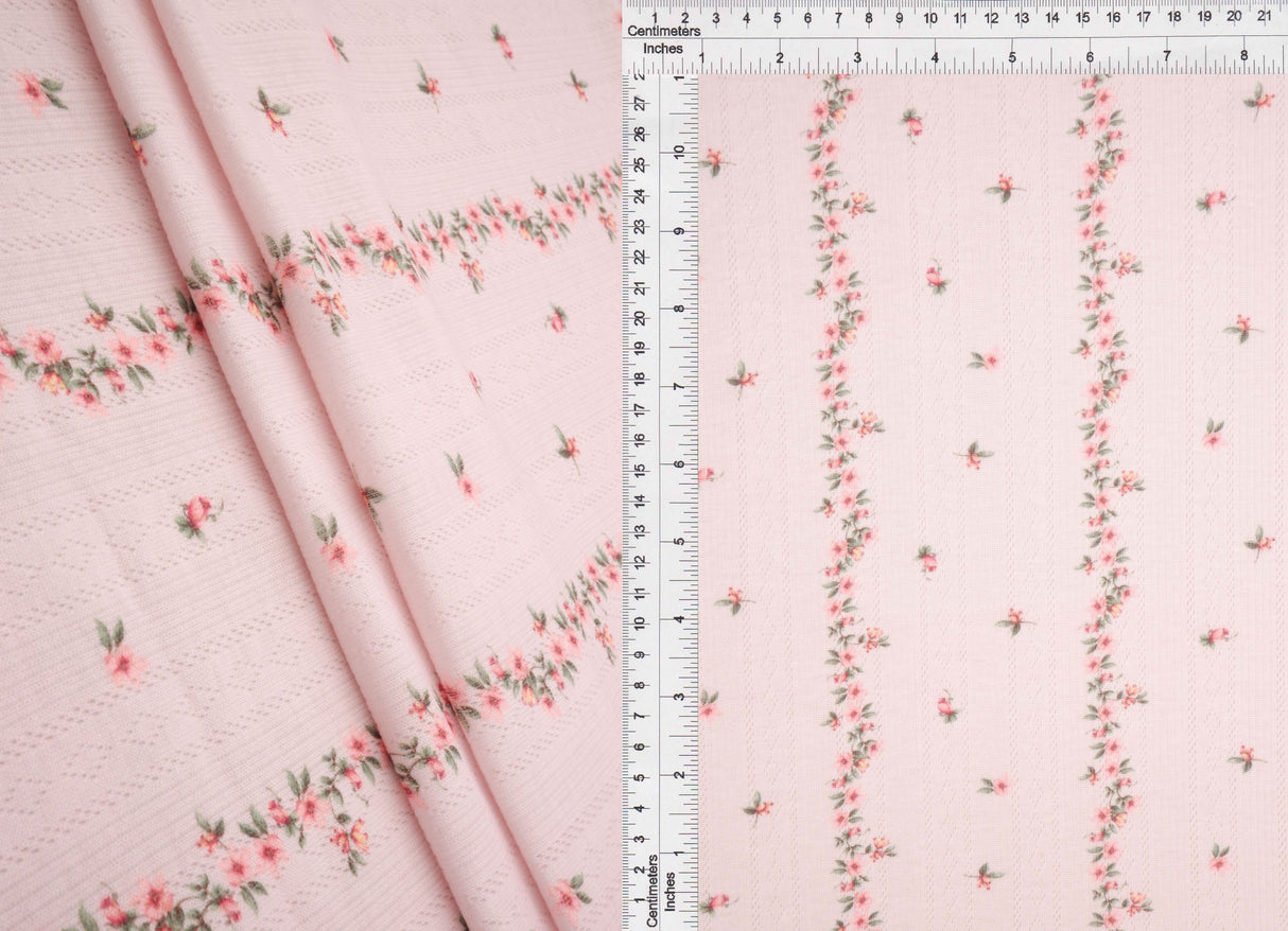Floral Pointelle Knit Fabric