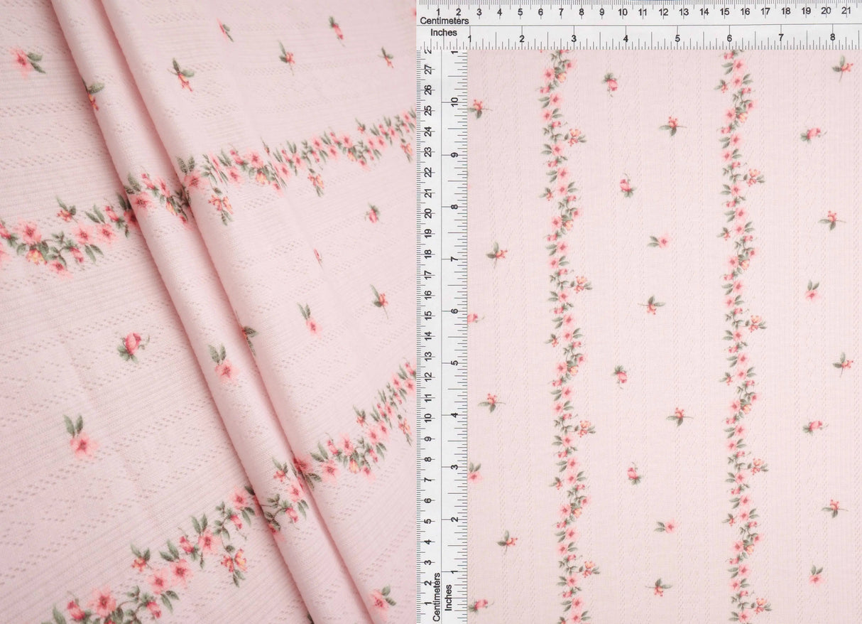 Ditsy Floral Pointelle Print Fabric 58/60" Wide