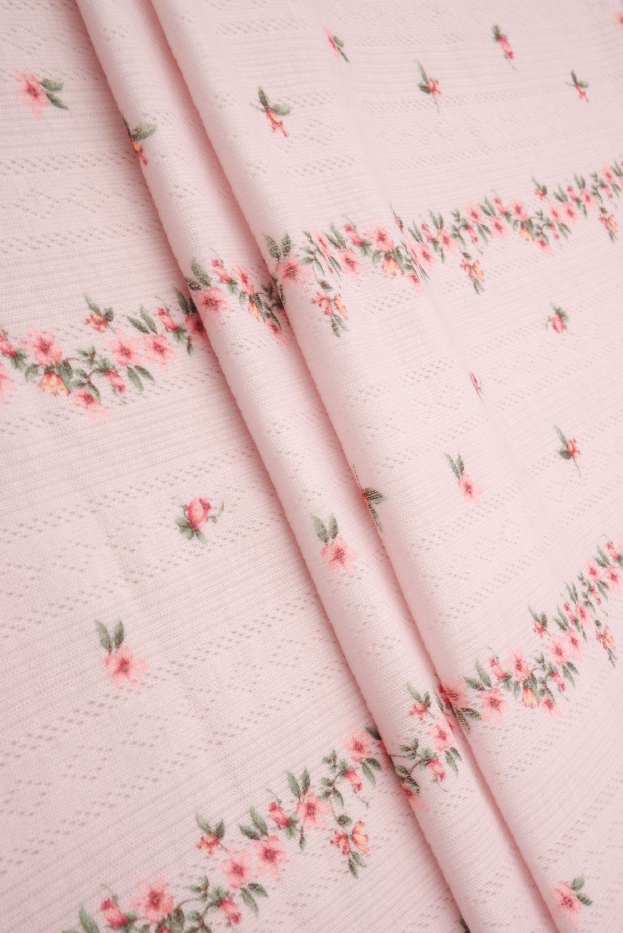 Floral Pointelle Knit Fabric