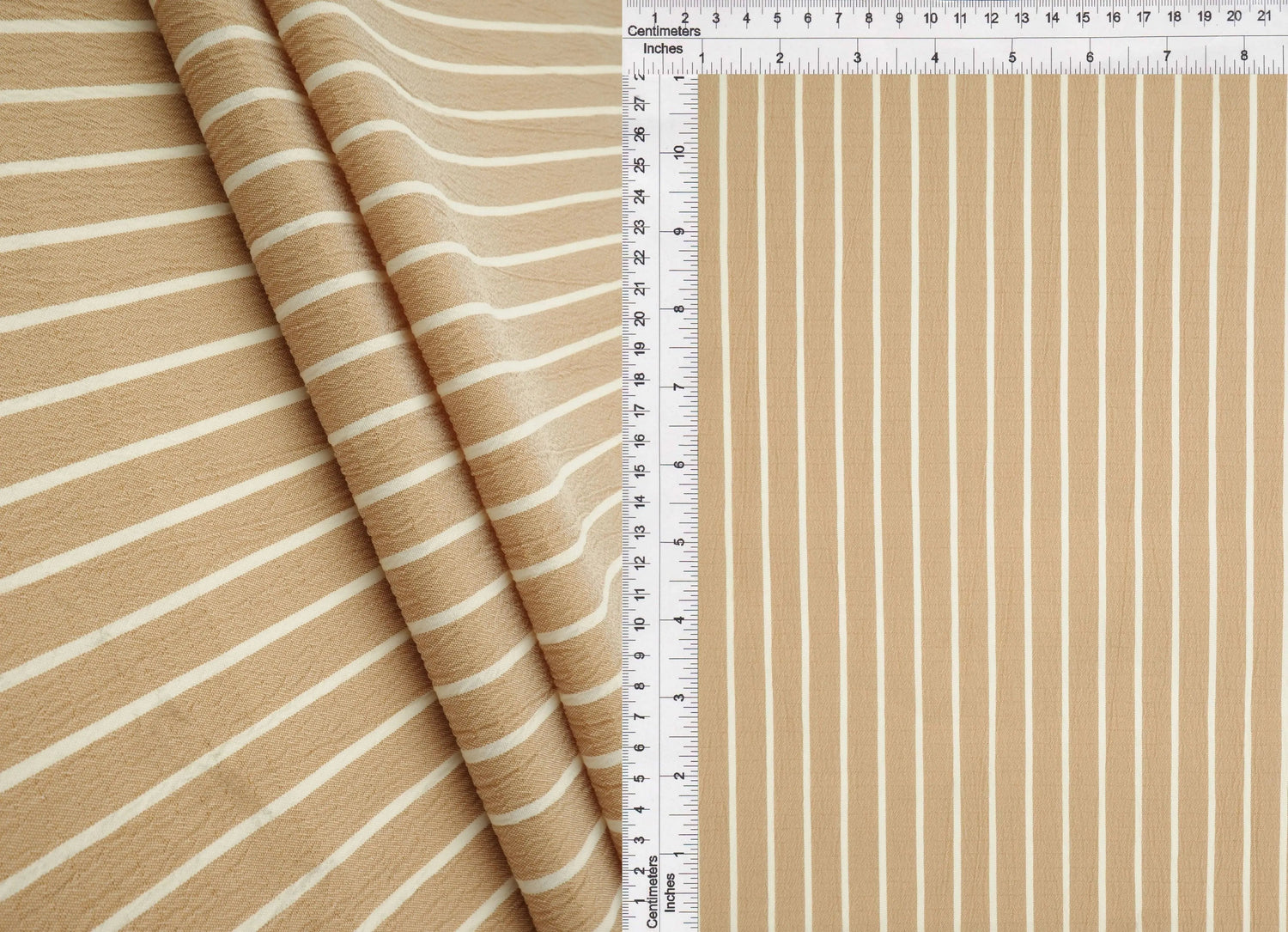 Crinkle Stripe Woven Fabric Lightweight Home Decor & Drapery Fabric, 58/59" Wide