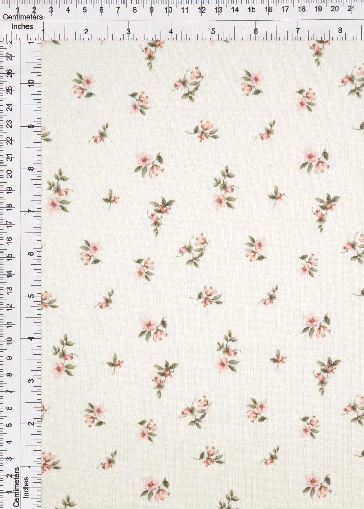 Pointelle Ditsy Print Knit Fabric