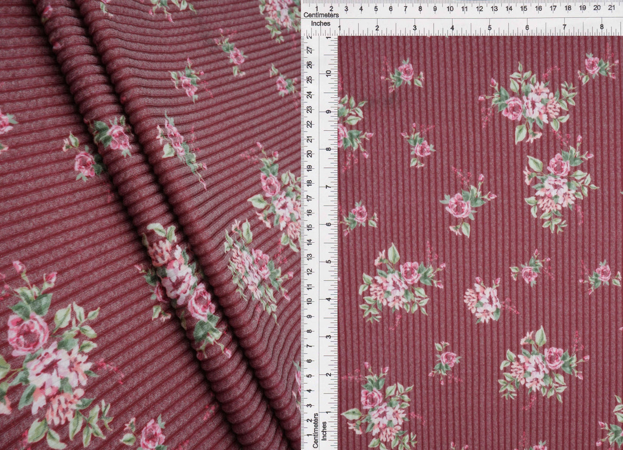 Double Knit Cozy Ditsy Print Fabric