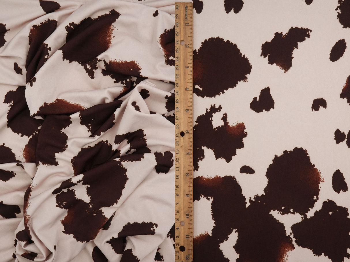 Cow Print DTY Knit Fabric