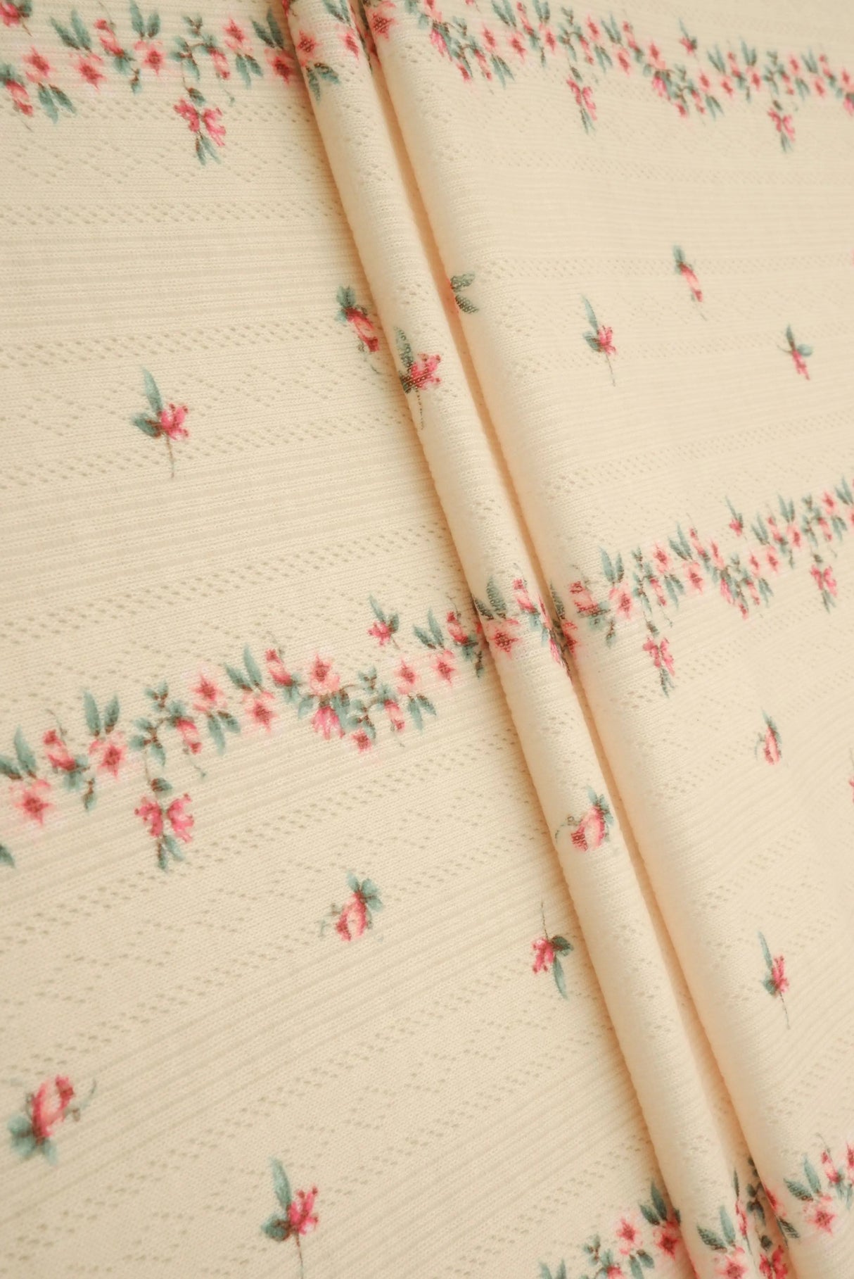 Ditsy Floral Pointelle Print Fabric 58/60" Wide