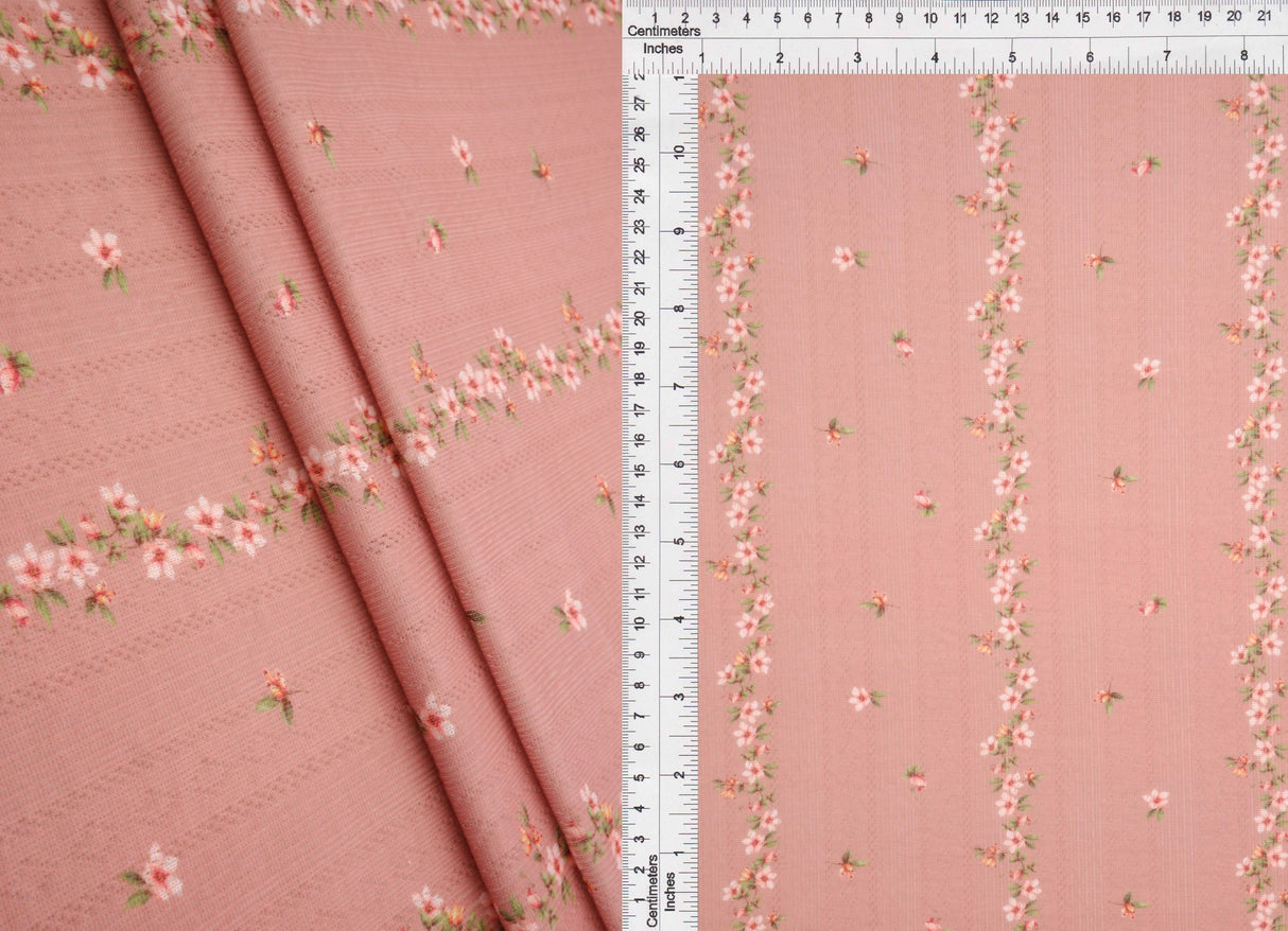 Floral Pointelle Knit Fabric