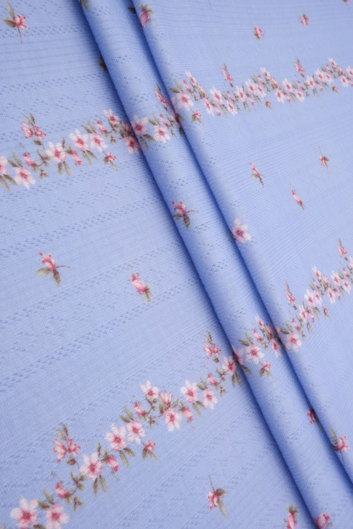 Floral Pointelle Knit Fabric