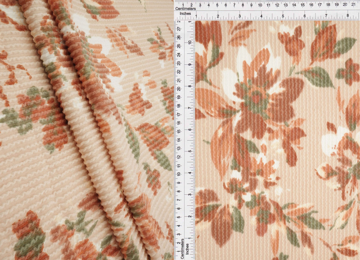 Floral Jacquard Double Knit Fabric