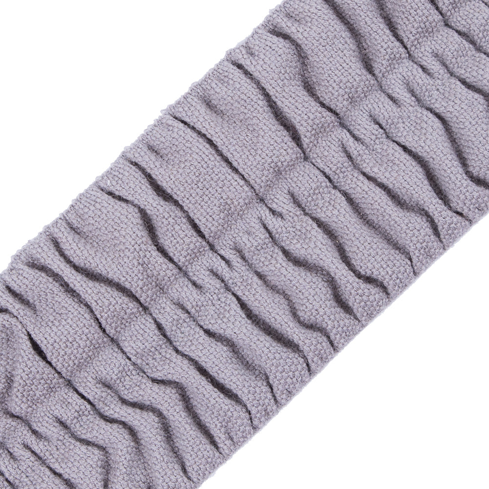 Italian Silver Ruched Stretch Wool Trimming - 2.375"