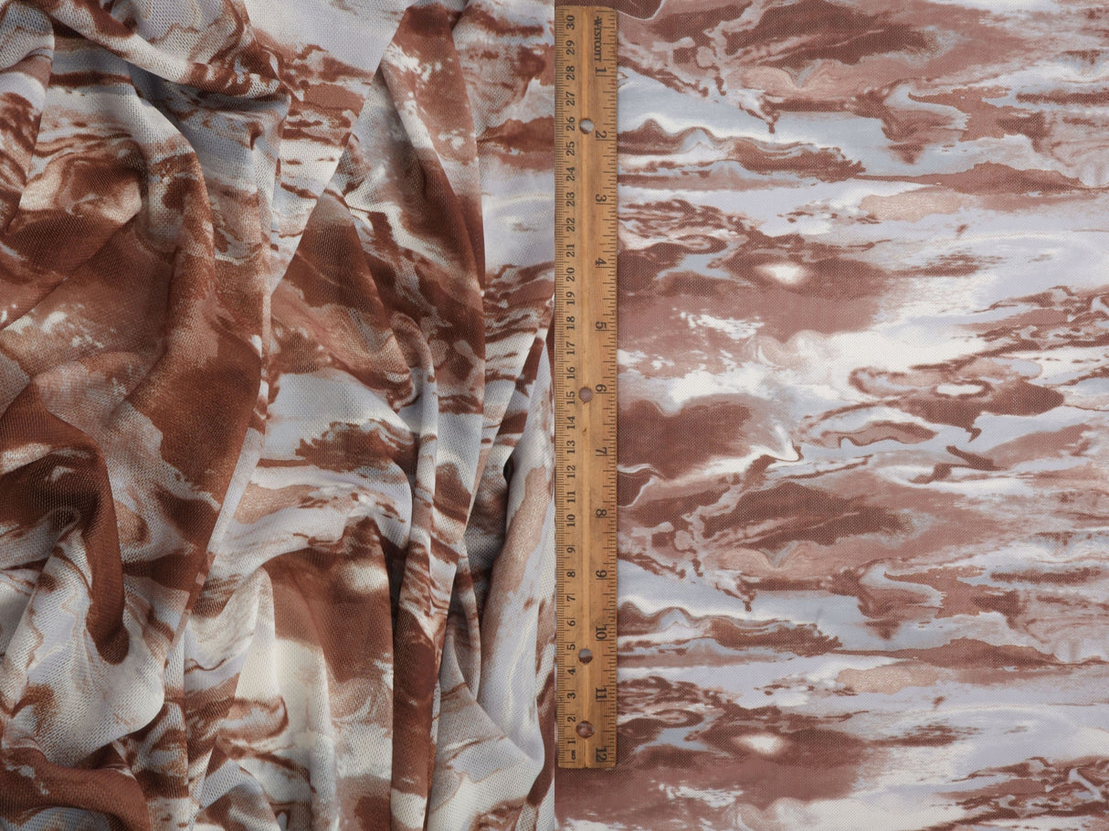 Abstract Digital Mesh Stretch Fabric