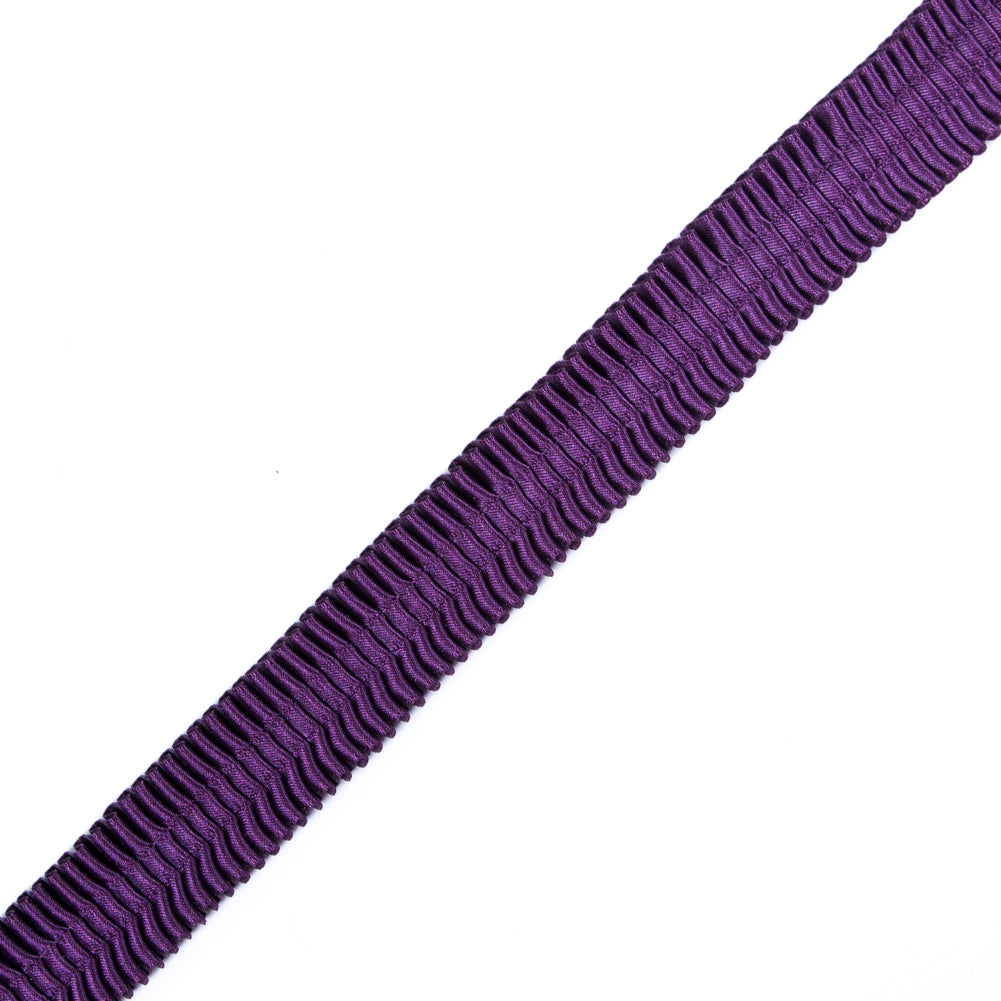 Italian Dark Purple Deep Knife Pleated Trimming - 1"
