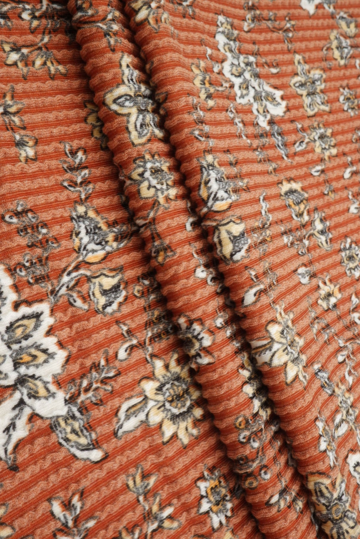 Floral Double Knit Fabric Boho Print