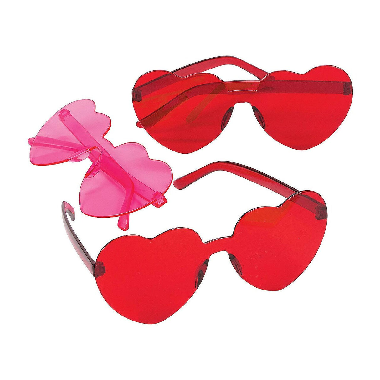 Kids Valentine Rimless Heart Glasses – Pack of 12