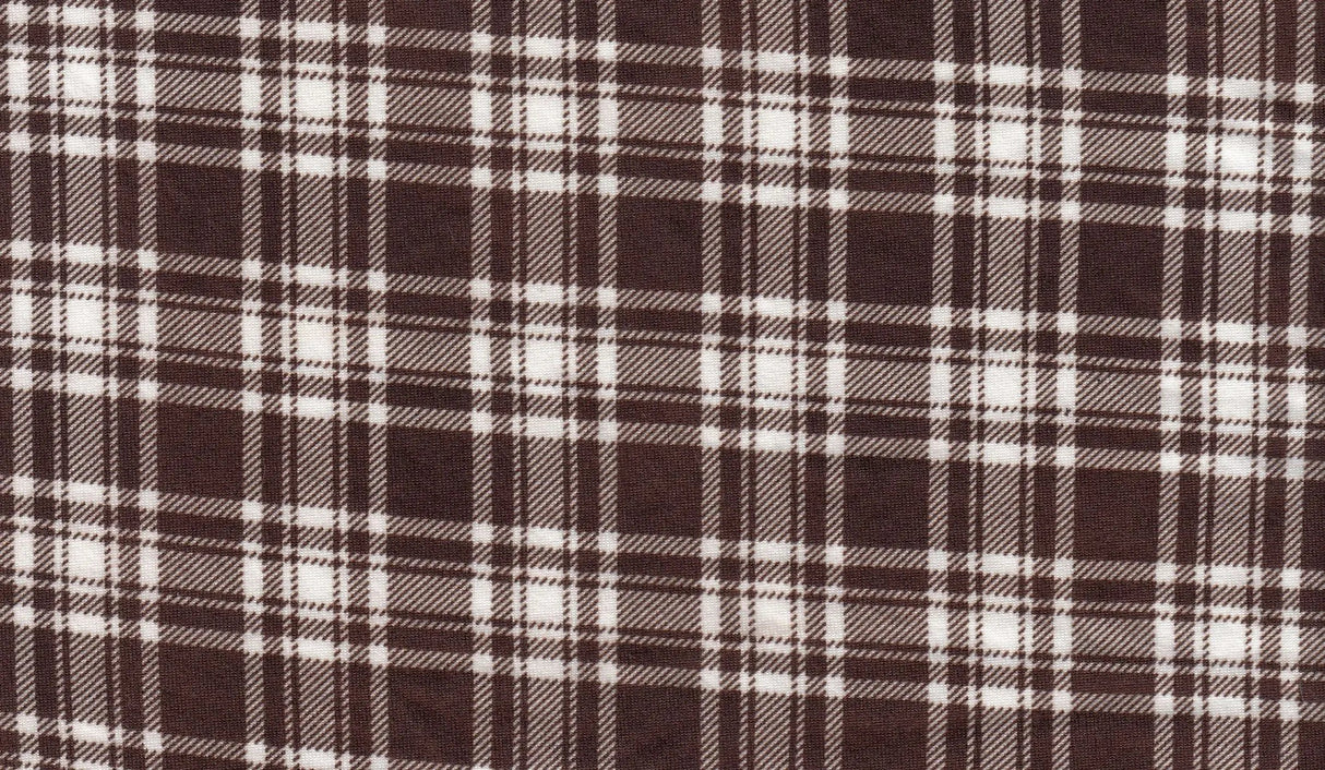 DTY Brushed Plaid Print Knit Fabric 58/60" Wide