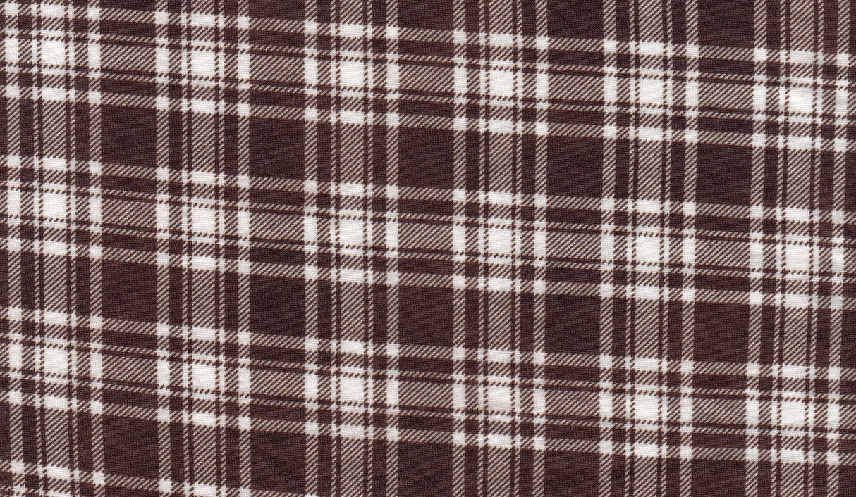 Plaid Print Knit Fabric