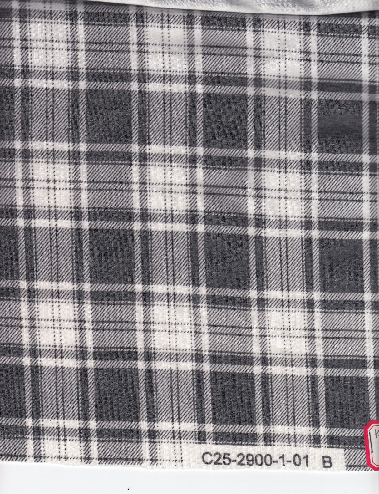 Plaid Print Knit Fabric