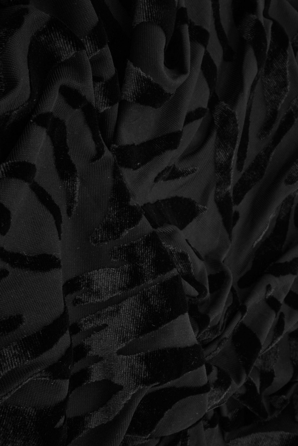 Zebra Velvet Burnout Knit Fabric